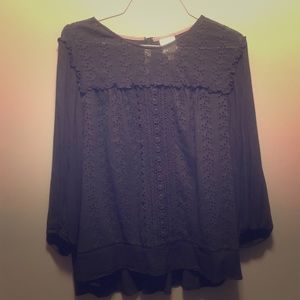 Black Lace Blouse